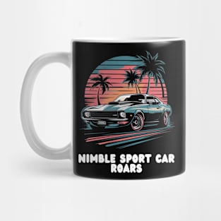 Sport Car in Sunset Vibes Mug